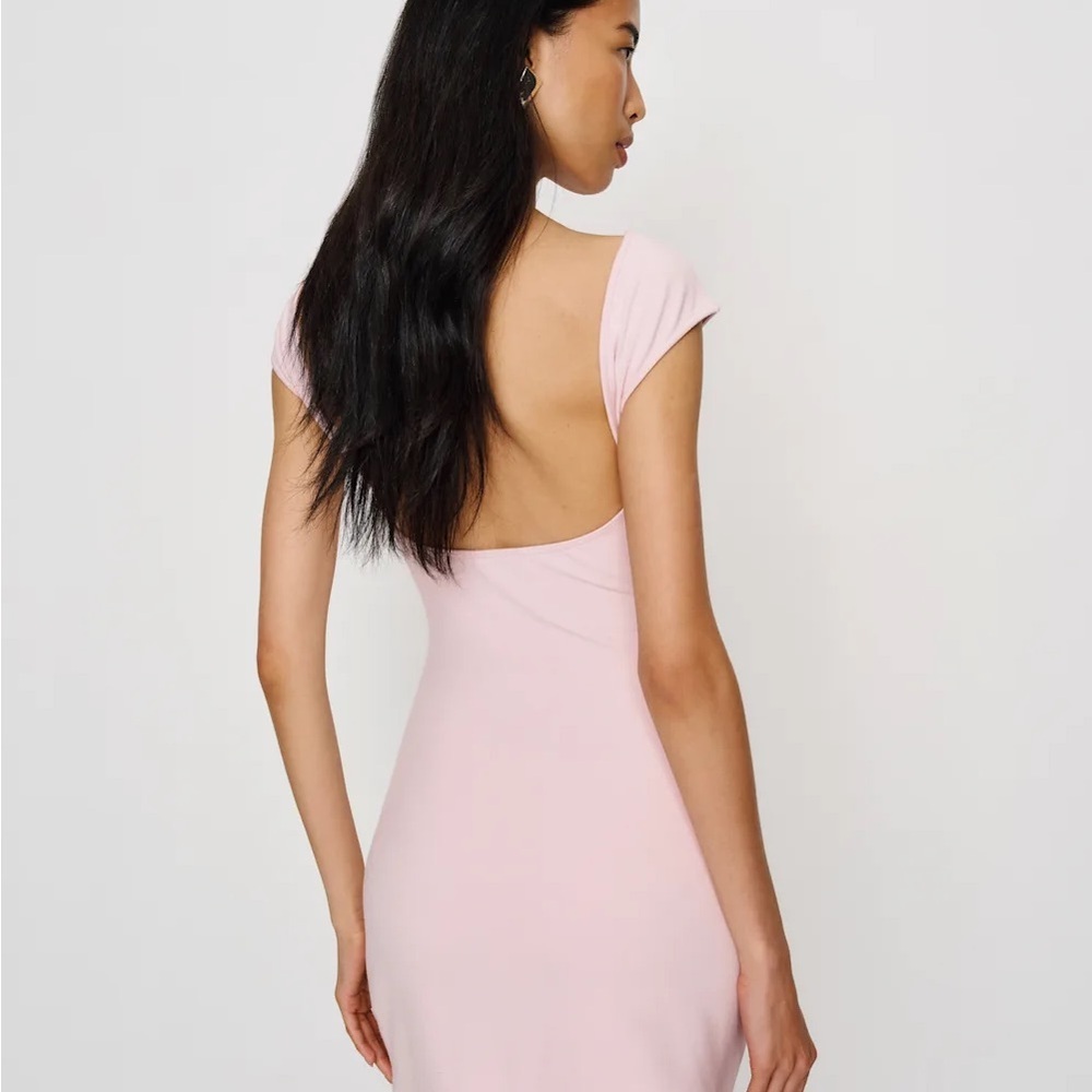 Reformation Soft Pink Backless Dress - Picture 2 of 3